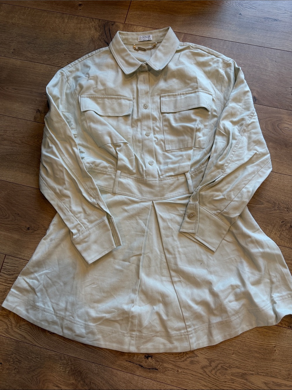 NWOT Lounge Women's Cream Utility dress size 8